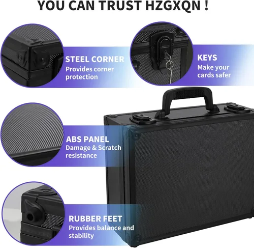 Vista 5 de HZGXQN - Caja de almacenamiento Toploader para tarjetas rígidas de 3 x 4 pulgadas de 35pt, estuche duro, cajas de almacenamiento para tarjetas