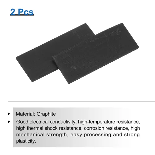 Vista 121 de MECCANIXITY Bloque de Grafito Lingote Rectángulo Placa de Electrodo de Grafito 10x10x0.4mm para Fundición por Fusión, Electrolisis Galvanoplastia