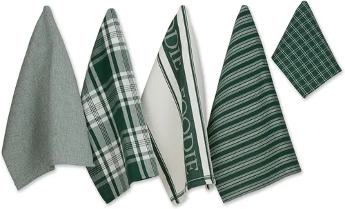 Vista 12 de DII Everyday Collection Foodie - Juego de cocina, toalla de cocina y paño de cocina, verde alcachofa, 5 piezas