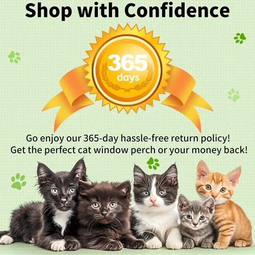 Vista 7 de Percha de Ventana para Gatos con Marco de Madera – Cama Hamaca Plegable para Gatos Aloxina para Gatos de Interior, Cubierta de Piel de Conejo Suave