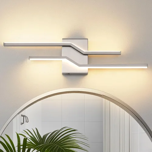 Vista 11 de Luz de Tocador de 24 Pulgadas para Accesorios de Iluminación de Baño Sobre Espejo Negro Regulable 5CCT 24W Barra de Luces de Tocador de Baño