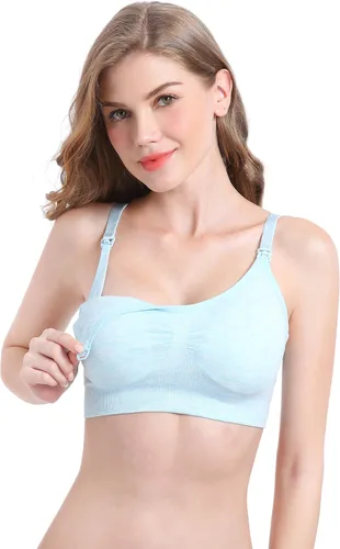 Vista 3 de Suekaphin - Brasier de lactancia y maternidad para dormir, sin varillas, brasier para amamantar, para mujer, paquete de 5