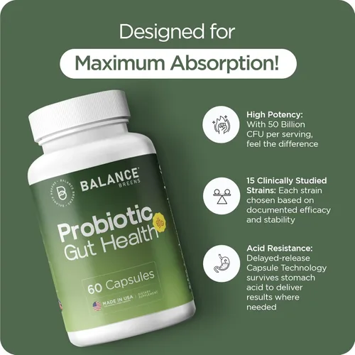 Vista 5 de Probióticos 50 mil millones de UFC, fórmula estable de 15 cepas con tecnología de liberación dirigida, salud digestiva y apoyo inmunológico