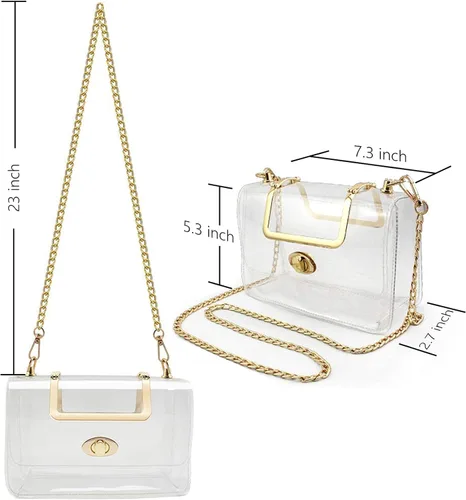 Vista 2 de MOETYANG Clear Purse for Women,Clear Clutch Purse Crossbody, See Through Handbag