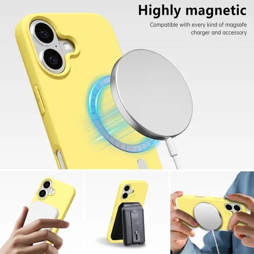 Vista 248 de oakxco Funda de silicona para iPhone 12 Pro Max, magnética, compatible con carga inalámbrica Magsafe, cubierta protectora de goma suave y delgada