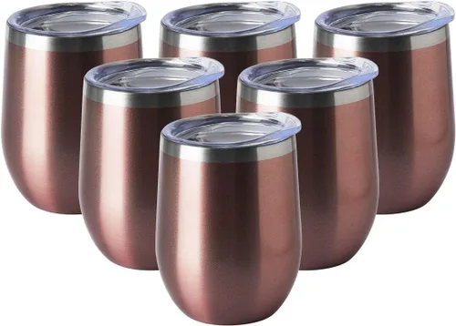 Vista 25 de HASLE OUTFITTERS Vasos aislados de 10 onzas con tapa y popote, vaso de acero inoxidable, taza de café de viaje, vaso reutilizable de doble pared