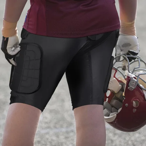 Vista 9 de Mens Football Girdle with Pads Hip Thigh Butt Tailbone Protector Pants Padded Compression Short Youth Adult Protective for Baseball Snowboard Skate