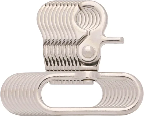 Vista 7 de BIKICOCO Gancho giratorio de 1-1/2 pulgadas, cierre de pinza de langosta, clip de resorte, extremo de anillo ovalado, latón antiguo, paquete de 10