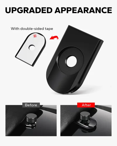 Vista 5 de Amazicha Kit de tornillos de asiento trasero de aluminio negro para perno de asiento trasero de 1/4 "-20 roscas compatible con Harley Davidson