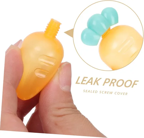 Vista 6 de YARNOW 6 recipientes de aderezo, mini recipientes de plástico para apretar, accesorios de caja Bento para mini caja Bento para Kawaii Bento Box Sub