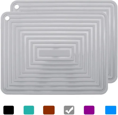 Vista 8 de LogHog Large Silicone Trivet Mats for Hot Dishes/Pans, Heat Resistant Pot Holder, 9"x12" Non Slip Flexible Durable Pot Coaster Kitchen Table Mats