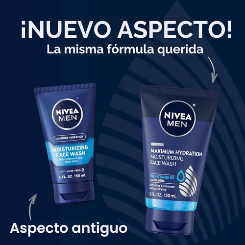 Vista 2 de NIVEA MEN Lavado Facial Hidratante Máximo con Aloe Vera, Tubo de 5 fl oz