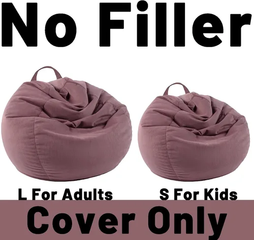 Vista 56 de LPMOERA - Funda de silla tipo puf para almacenamiento de peluches (sin relleno), puf suave y rellenable para organizar juguetes de peluche o espuma