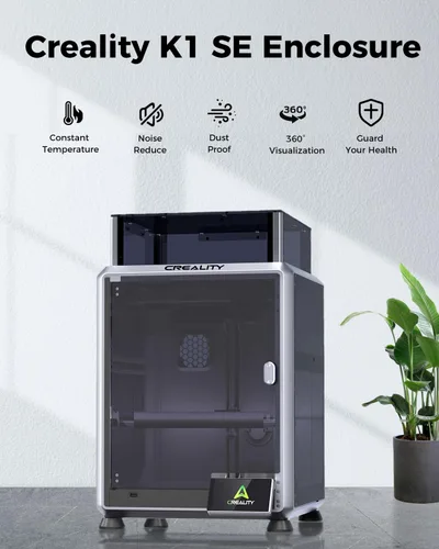 Vista 2 de Creality Carcasa oficial K1 SE, carcasa profesional de temperatura constante con visión completa de 360°, a prueba de polvo y reducción de ruido
