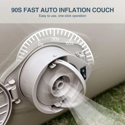 Vista 2 de Bestrip Tumbona inflable auto del sofá, cama del sofá del colchón de aire con la bomba de aire recargable