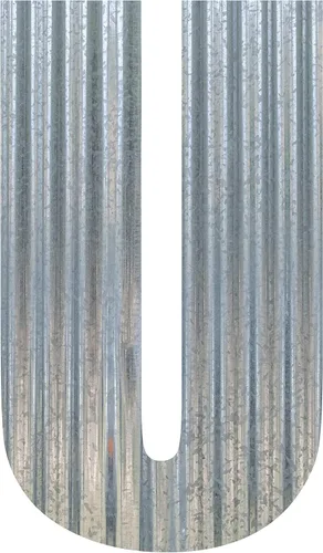 Vista 37 de Letra de metal corrugado (6 pulgadas, 0)