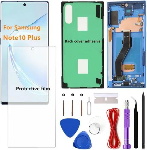 Vista 7 de OLED para Samsung Galaxy Note10 Plus 5G Pantalla LCD táctil Montaje de pantalla táctil Soporte de huellas dactilares y S-Pen Galaxy NOTE10 Plus