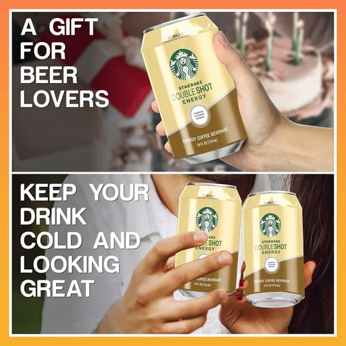 Vista 6 de BeerSkin Skywin - Fundas de silicona para latas que parecen refrescos, paquete de 2 unidades de 12 onzas (355ml), fundas para latas de refresco