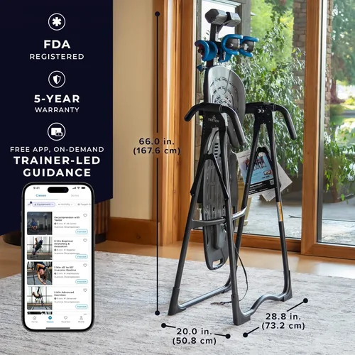 Vista 6 de TEETER Mesa de inversión EP-560 con accesorios para aliviar el dolor de espalda, registrada por la FDA, certificado de seguridad UL, capacidad