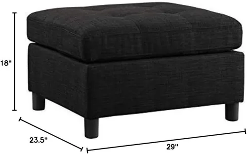 Vista 2 de Módulo otomano para sofá modular seccional, banco otomano seccional, reposapiés otomanos para sala de estar, entrada, gris oscuro