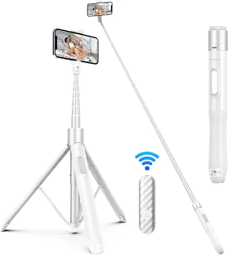 Vista 12 de ATUMTEK Trípode para selfie stick de 51 pulgadas, soporte extensible todo en uno con control remoto Bluetooth, rotación de 360° para iPhone y Negro