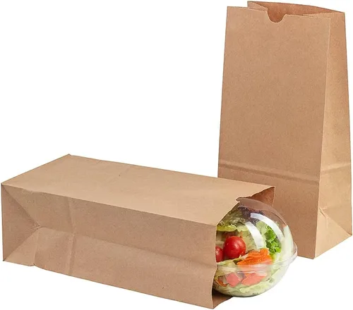 Vista 24 de Restaurantware Bag Tek - Bolsas de almuerzo desechables de 2 libras, 100 bolsas resistentes para llevar, parte inferior plana, ideal para Rosado