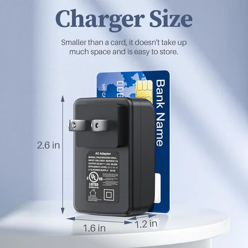 Vista 6 de Fuente de alimentación de 20V 1.5A 1A Cargador de 20 voltios 1500 mA 30 W Max Regulado Conmutación AC a CC Adaptador de cable con 10 conectores