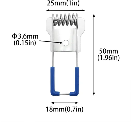 Vista 2 de 10 unids downlight panel lámpara resorte clip 0.709x0.984 in diodo emisor de luz empotrado accesorios de iluminación para lámpara de techo