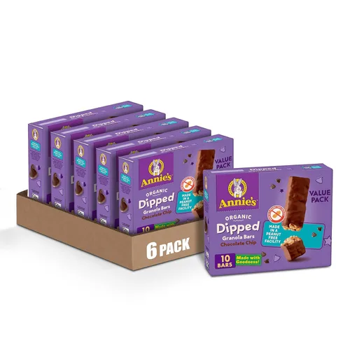 Vista 14 de Annie's Barras de granola masticables orgánicas, chispas de chocolate, 12 unidades (paquete de 6)