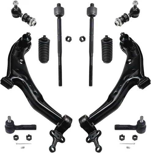 Vista 143 de Detroit Axle - Kit de suspensión de 10 piezas para Nissan Frontier Xterra Pathfinder 2005-2012, 4 brazos de control superiores inferiores