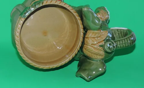 Vista 3 de jmbamboo-Jarrón de cerámica de elefante tamaño jumbo de 7 pulgadas de alto para bambú de la suerte