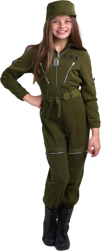 Vista 3 de Army Flightsuit Costume for Girls