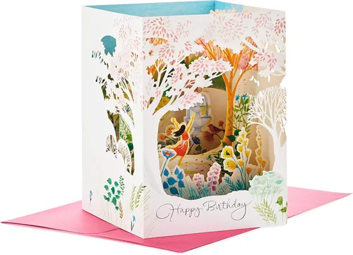 Hallmark Paper Wonder - Tarjeta de cumpleaños desplegable para mujer (Día hermoso)