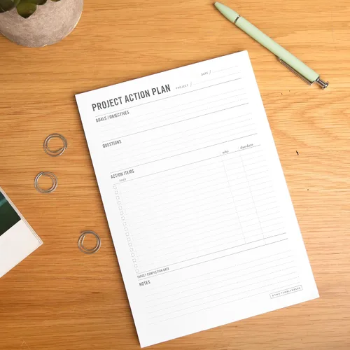 Vista 6 de Two Tumbleweeds - Bloc de notas para planificador de proyectos - Bloc de planificación de 7 x 10 pulgadas para gestión de proyectos con lista