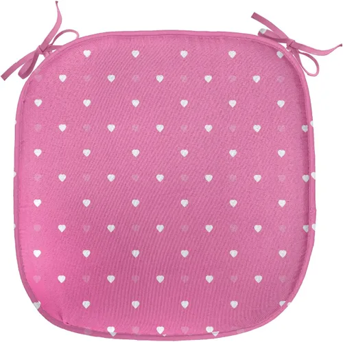 Vista 53 de Lunarable Juego de 4 cojines de asiento para silla, diseño de pétalos de flores de iris florecientes, arte de forma desgastada, acolchado de asiento