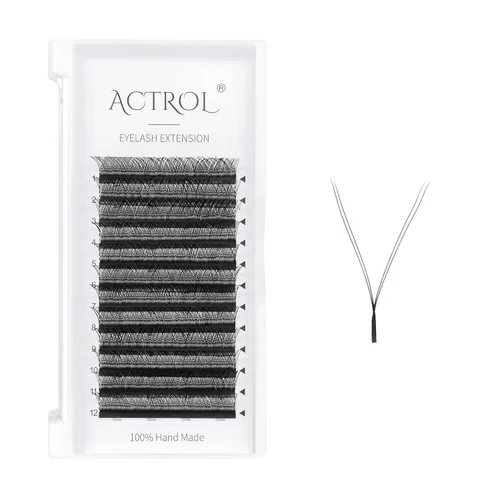 Vista 19 de YY - Extensiones de pestañas negras rizadas C 0.002 in, 0.315 in, extensión de volumen de pestañas, abanicos fáciles, 4D en forma de Y, pestañas