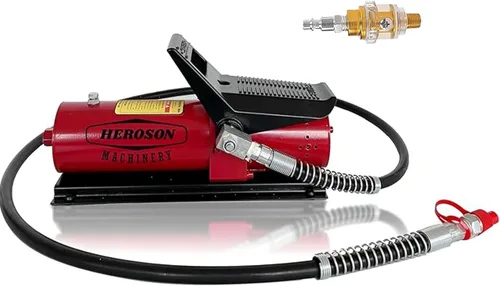 HEROSON Bomba neumática de alta presión, 10,000 PSI, depósito de 0.7L, salida de aceite NPT 3/8", entrada NPT 1/4", bomba hidráulica de aire