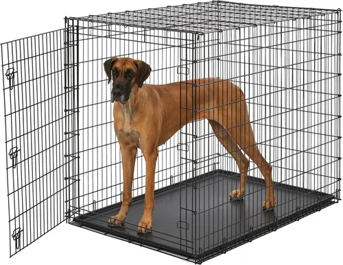 Vista 14 de Midwest Homes for Pets iCrate - Jaula plegable para perros de 18 pulgadas con panel divisor, bandeja a prueba de fugas y pestillos seguros, perrera