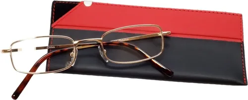 Vista 7 de Calabria R753 Designer Rectangular Metal Reading Glasses Men Women Single Power Readers Classic Eyeglasses
