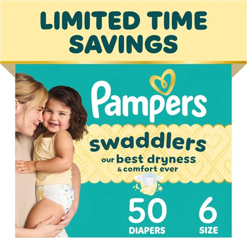 Vista 44 de Pampers Swaddlers - Pañales desechables muy suaves para bebé talla 8, 38