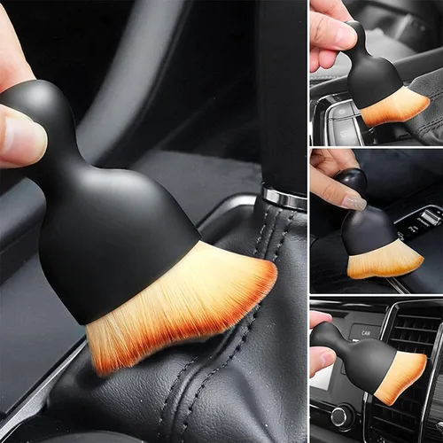 Vista 2 de Zabernim - Cepillo de coche, herramienta de limpieza interior de automóvil Zabernim, cerdas suaves, herramienta para detallar el polvo (4 unidades)