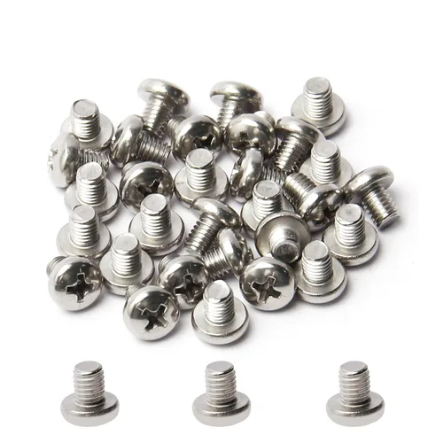 Vista 61 de MroMax 30 tornillos de máquina Phillips de cabeza plana M2 x 0.197 in, acero inoxidable 304 18-8, rosca completa, tornillos de cabeza cruzada gris