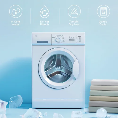 Vista 6 de Comfort Spaces - Sábana bajera Coolmax supersuave y resistente a la decoloración que absorbe la humedad con elásticos alrededor que se adapta a