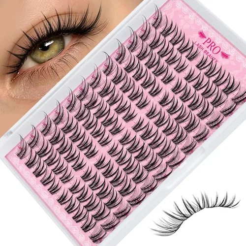 Vista 10 de PRO LASHBEAUTY Extensiones de pestañas postizas de volumen 5D-C-0.10-0.60 pulgadas, abanicos de pestañas postizas de tallo corto de 0.354 a 0.787