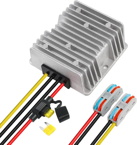 Vista 13 de Reductor de voltaje DC 8V-40V a 12V 3A 36W Convertidor de impulso automático de aumento y reducción de voltaje Módulo transformador impermeable
