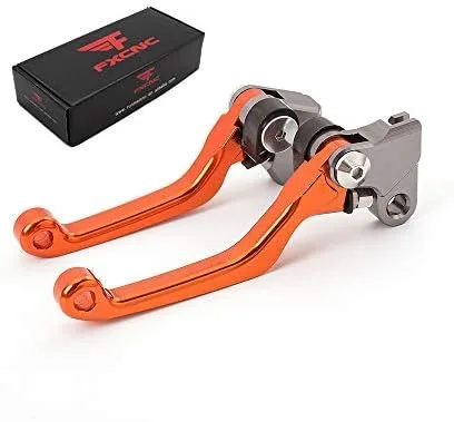 Vista 12 de FXCNC Juego de palanca de embrague de freno de pivote de aluminio CNC para motocross compatible con XTZ125 2003-2012 Negro