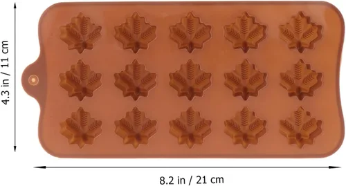 Vista 5 de 2 moldes de silicona para hojas de arce, moldes de fondant de otoño y otoño, molde de caramelo de chocolate para Acción de Gracias, Halloween