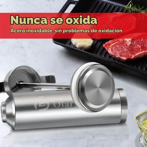 Vista 3 de Inyector de carne para pavo, pechuga, culata de cerdo, pollos