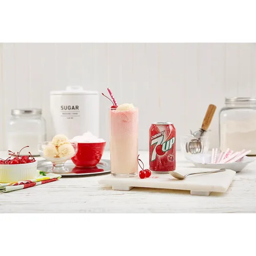 Vista 10 de 7UP Soda con sabor a cereza, latas de 12 onzas líquidas (paquete de 12)