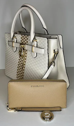 Vista 4 de Michael Kors Bolso Hamilton MD con cartera Continental grande y gancho para bolso